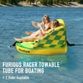 thumbnail image 7 of MaxKare Inflatable Towable Tube for Boating Waterskiing with EVA Foam Seat Pads, Towables for 1-2 Person, Green, 7 of 7