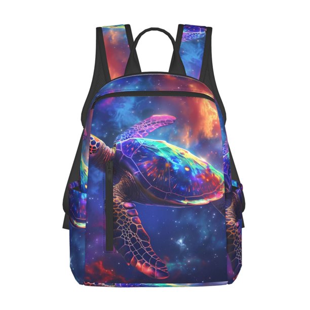 Disketp Starry Sky Turtle Mochila Ligera e Impermeable, Mochila de Día Resistente para Viajes, Senderismo y Uso Diario para Hombre y Mujer