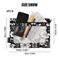 thumbnail image 3 of Ckdifva Simple Flowers Pencil Pouch 3 Ring Zipper Pencil Case Binder Pockets Clear Top Cosmetic Bag 2 Pack, 3 of 6
