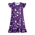 thumbnail image 4 of WhouRiu Girls Halloween Graphic Dresses Sleeveless Flutter Sleeve Crew Neck Dress Kids Comfortable Cute Party Nightgown,6-7 Years, 4 of 4