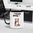 thumbnail image 5 of Happy Thanksgiving Old English Sheepdog with Turkey Pumpkins Autumn Vibes 11oz Accent Two-tone Mug Dog Lover Coffee Tea Cup - 12018, 5 of 5