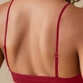 thumbnail image 4 of ATOYSOY Wireless Seamless Bralette For Women Super Thin Adjustable Strap Plain Solid V Shape Cup V Neck Thin Minimal Soft Support Bra No Underwire Solid Color Sleep Daily Wear, 4 of 5