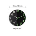 thumbnail image 2 of 12 inch Luminous Wall Clock Hanging Clock for Living Room Office Wood, 2 of 4
