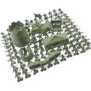 Chmadoxn 100 PCS Army Men Toy Soldiers, Military Action Figures Bucket Set - Little Plastic Action Figurines for Kids, Boys Imaginary Play Battles