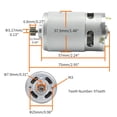 thumbnail image 2 of CHANCS 12V RS550 DC Gear Micro Motor 9 Teeth Gear Motor for DIY Electric Tool Applications 2PCS, 2 of 7