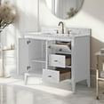 thumbnail image 2 of Vanity Art 36" Double Door Bathroom Vanity with Sink, Freestanding Storage Cabinet with Engineered Marble Top, Flip Down Tray, Drawer, and Shelf, 2 of 8