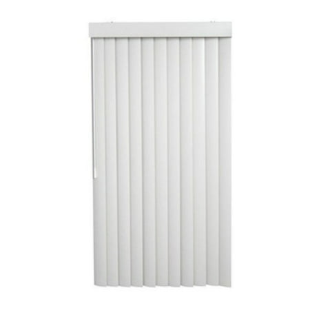 Unbranded 3-1/2 in VS Smooth Curved Vertical Blind in White 34 in x 60