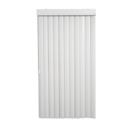 Unbranded 3-1/2 in VS Smooth Curved Vertical Blind in White 34 in x 60 (Best Way To Close Blinds)