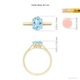 thumbnail image 4 of ANGARA Natural Oval Solitaire 1.5 ct Aquamarine Engagement Ring in 14K Yellow Gold for Women (Size-9x7mm) | March Birthstone, Birthday, Anniversary, Jewelry Gift for Women | Natural Aquamarine Ring, 4 of 9