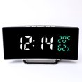 thumbnail image 5 of Led Mirror Digital-Alarm Clock Adjustable Brightness for Bedroom Office Desktop B-Green, 5 of 6