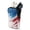American Flag Print, variant on SEANATIVE Zipper Glasses Case with 2 Compartments, Neoprene Double Eyeglasses Pouch Water-resistant Lightweight Eyewear Holder Bag Glasses Pouch for Men Women, Blue Rose Floral