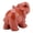 Red Stone, variant on YAHHU 1.5-Inch Natural Stone Carved Elephant Crystal Figurine Home Decoration Furnishing Article Red Jasper Gemstone 3.81 cm Healing Energy Collectible Knick-Knack
