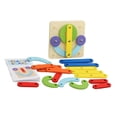 thumbnail image 2 of Números de letras de apilamiento de madera de forma de rompecabezas Habilidades motoras finas de aprendizaje preescolar para niños Niños Niñas, 2 of 8