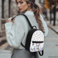 thumbnail image 3 of HELLHERO Easter Bunny Floral Pattern Lightweight Travel Backpack Front Pocket Purse Backpack for Shopping Hiking, Polyester Easy to Carry Mini Backpack, 3 of 8