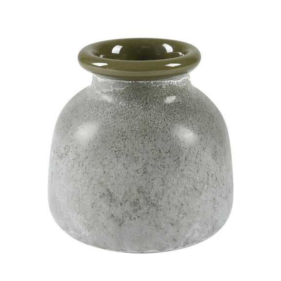 Elk Home Hollum Mid Century Modern Vase in Frosted Green Finish
