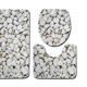thumbnail image 5 of Juego de alfombras de baño con estampado de piedra 3D, alfombrillas de baño antideslizantes, alfombrillas decorativas para asiento de inodoro, alfombra 3 piezas seitruly JJ25267-01, 5 of 6