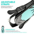 thumbnail image 4 of Swim Fins Travel Size Short Blade, Snorkeling Fins with Adjustable Buckles for Adult Men Women Kids Diving Flippers, 4 of 7