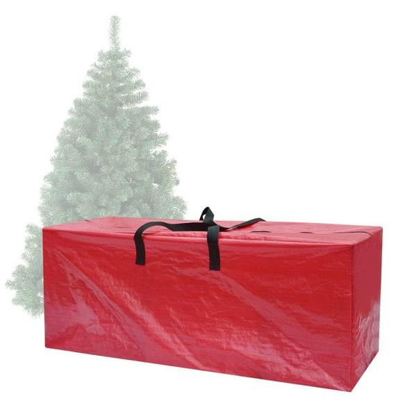 Benefit USA Heavy Duty Artificial Christmas Tree Storage Bag for Clean Up Holiday Red Up to 9', Large