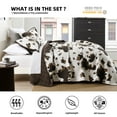 thumbnail image 4 of PANGUSHAN 100% Cotton Quilt Set King Size, 3pcs Farmhouse Cow Print Bedspread Quilt Bedding Set for King Bed, Reversible Western Bedding Set Lightweight Comforter Bed Spread,Brown, 4 of 13