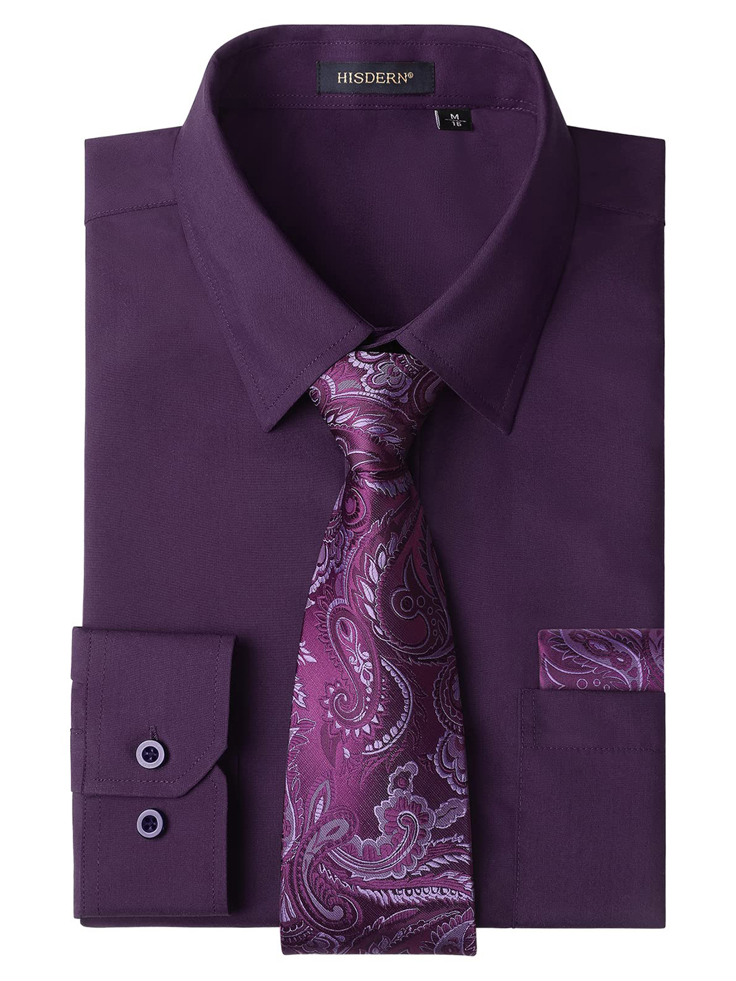 Men's Berlioni Business Tie Set Dress Shirt And Tie - Walmart.com