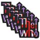 thumbnail image 1 of The Wo Parche Bordados Music12 5 Parches The Who 8x8cm Negro/Rojo Bordado Adhesivo para Planchar. PatchPros MXISU-005, 1 of 2