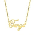 thumbnail image 1 of KISPER 18K Gold Plated Stainless Steel Personalized Name Pendant Necklace, Tanya, 1 of 6