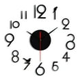 thumbnail image 2 of LINMOUA Frameless DIY Wall Mute Clock 3D Mirror Surface Sticker Home Office Decor, 2 of 9