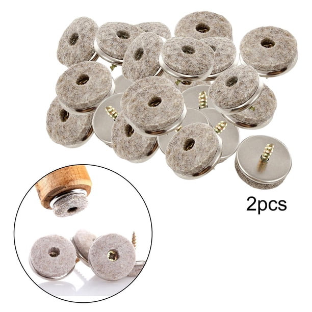 2x 24 piezas de tornillos para muebles, almohadillas de fieltro, hojas para patas de sillas de , los mejores protectores para pisos de qu perfecl Cojines de fieltro para sofá de muebles