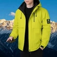 thumbnail image 2 of UVEASISHA Men's Winter Ski Jackets Lightweight Waterproof Hooded Jacket Full Zip Warm Down Coats Windproof Insulated Puffer Jackets with Zipper Pockets Green M, 2 of 6