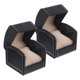 thumbnail image 5 of Caja de reloj de PU, estuche de almacenamiento con una sola exhibición para relojes de pulsera y relojes inteligentes, con soporte para joyas con almohada para hombres y mujeres, color negro, 5 of 8