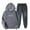 Dark Gray womens 2 piece sets, variant on Usmixi Womens Tracksuits Set Hoodeis 2 Piece Outfits for Women Fashion ECG Print Hooded Sweatshirt Jogger Pant Lounge Sets Plus Size Workout Sports Sweatsuits Sets with Pocket