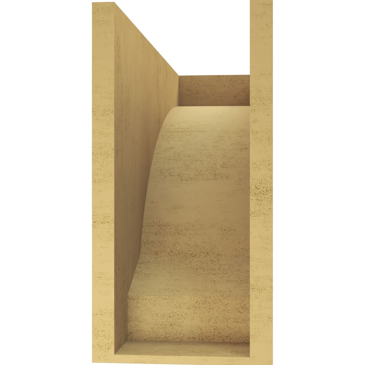 8"W x 24"D x 16"H Classic Moab Rough Cedar Woodgrain TimberThane Corbel, Primed Tan