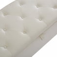 thumbnail image 4 of Modern Velvet Upholstered Storage Ottoman, Button Tufted Bench Seat for Living Room Entryway Bedroom, 4 of 9