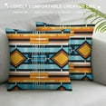 thumbnail image 3 of COMIO  Modern Simple Geometric Style Vibrant Orange Throw Pillow Covers., 3 of 5
