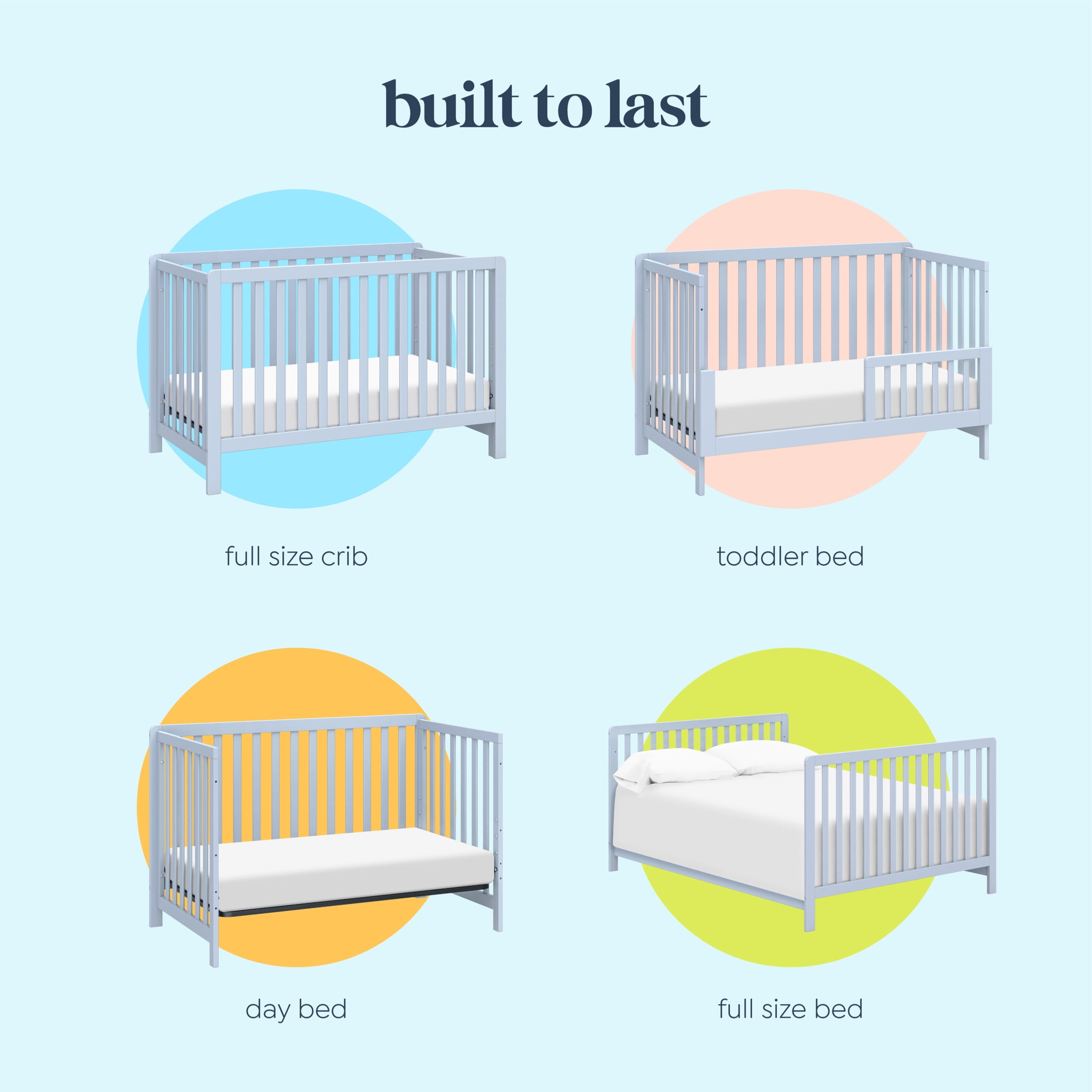 Carter's by daVinci Colby 4-in-1 Low-Profile Convertible Crib