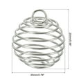 thumbnail image 2 of Uxcell Spiral Bead Cages Pendant, 30Pcs 20x25mm Stainless Steel Spring Stone Holder Silver Tone, 2 of 6