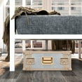 thumbnail image 3 of Dextrus Metal Four Poster Canopy Bed Frame - 14 inch King Size,No Box Spring Required, 3 of 6