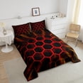 thumbnail image 4 of Erosebridal Futuristic Geometric Bedding Full Comforter Set, Abstract Stripe Down Comforter, Teens, Reversible 3 Pieces, 4 of 8