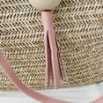 thumbnail image 7 of SkyAuks Beach Bag, Straw Weave Bucket Totes Bag, Pink, 7 of 7
