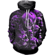 thumbnail image 4 of Sudadera con capucha para hombre Lindejuan estampado de calavera 3D manga larga estilo hip hop informal, 4 of 5