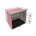 thumbnail image 6 of Geometric Rhombus Dog Crate Cover, Pattern of Pink Monochrome Argyle Feminine Concept Illustration, Easy to Use Pet Kennel Cover Small Dogs Puppies Kittens, 7 Sizes, Pink and Blush, by Ambesonne, 6 of 6
