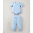 thumbnail image 6 of KIMI BEAR Newborn Baby Boys Layette Set 5 Packs 0-3 Months Shower Gift Sets Romper Top Pants Set Short Sleeves Tops Sharks Print Striped Outfits Clothing Summer 10pcs Clothes Blue, 6 of 11