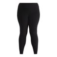 thumbnail image 3 of No Boundaries Faux Sueded Ankle Leggings, 27.5”Inseam, 1 or 2-Pack, Women's & Women's Plus Sizes XXS-4X, 3 of 7