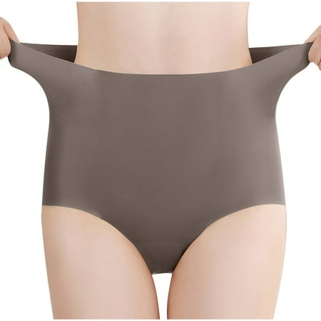 Mnyycxen Women s Mid Waist Lace Briefs Hip Lift Basics Breathable Underwear Solid Color Tummy Control Panties