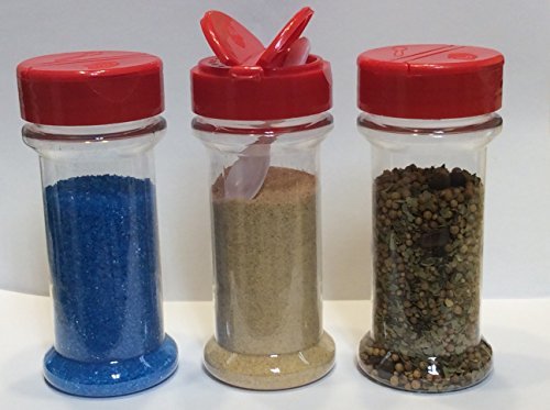 plastic spice jars with sifter and cap