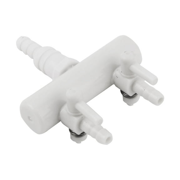 Unique Bargains Aquarium Plastic 2-Way Air Flow Pump Tubing Splitter Control Valve White