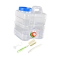 thumbnail image 4 of Contenedor de agua con tapa y asa de 10 l de capacidad con amplia abertura de llenado, dispensador de bebidas, jarra de almacenamiento de agua para Azul, 4 of 8