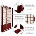 thumbnail image 5 of Red Lantern 7 ft. Tall Zen Shoji Sliding Door Kit - Rosewood, 5 of 8