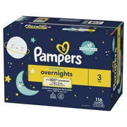 Pampers Swaddlers Overnight Diapers Size 3, 116 Count (Select for More Options)
