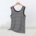 thumbnail image 2 of Summer Tops For Women Sevevn Women's Striped Sleeveless Tank Top Lightweight Crew Neck Cami for Everyday Wear Silver 5XL, 2 of 5